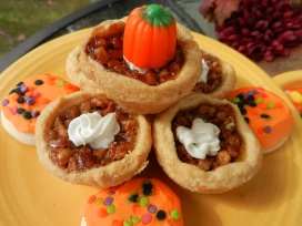 Pecan Tarts and Orange-Frosted Cookies